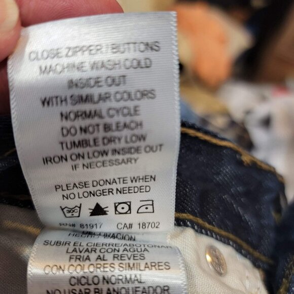 Levi's 527 Jeans Women's Boot Cut Blue Size‎ 16R 28x28 EUC - Picture 10 of 12